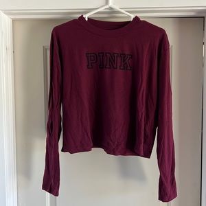 Victoria’s Secret pink long sleeve crop top